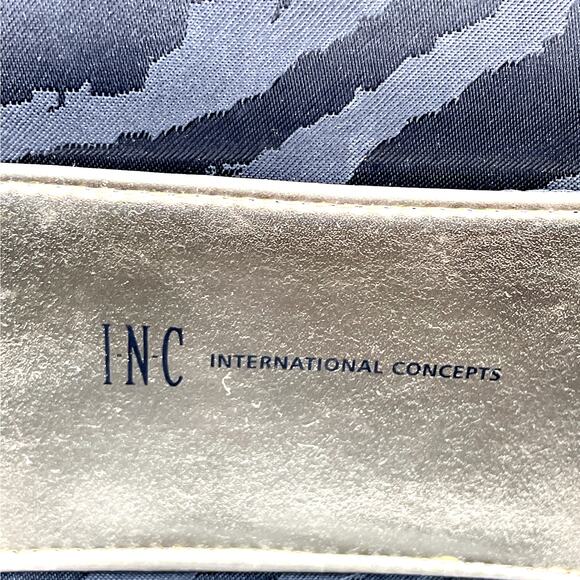 Bling It On Black Sequin Gold Clutch Bag Sequin INC Holiday Date Formal Party - Picture 3 of 4